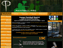 Tablet Screenshot of paintball-pro.com